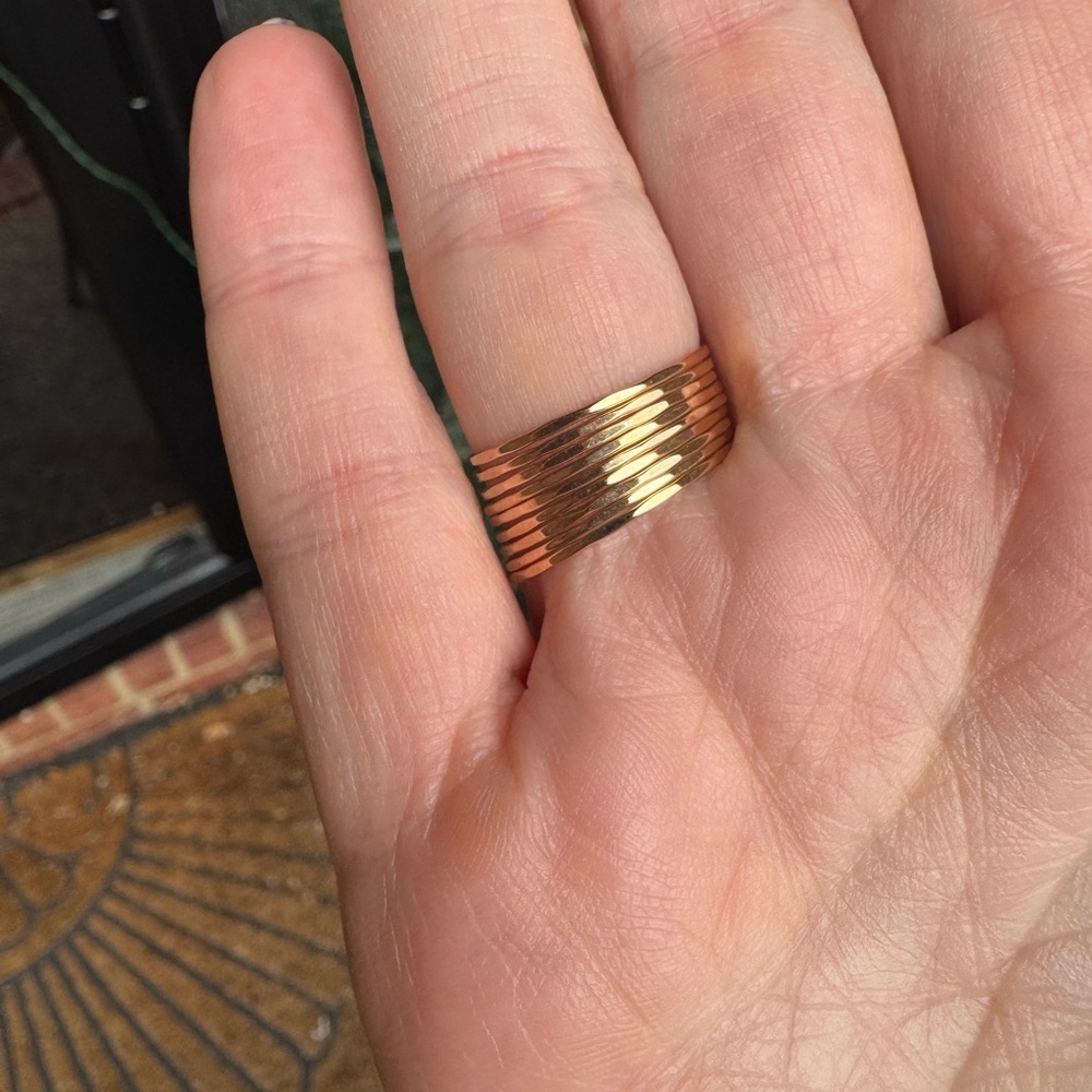 Melissa Joy Manning 14k Gold Stacking Rings - Set of 8 Rings - Picture 5 of 10